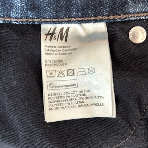 H&M & Denim Size 32 Dark Wash Skinny Coupe Jeans - Picture 4 of 13